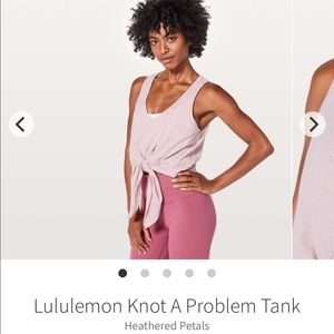 Lululemon “Knot a problem” pink tank